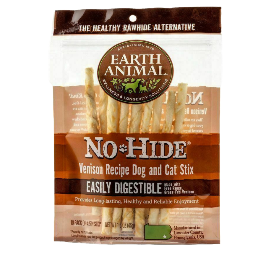 Earth Animal Venison No-Hide STIX - 10 Pack