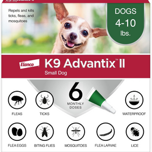 Elanco K9 Advantix II Small Dog Topical Flea and Tick Treatment - Under 4.5 kg