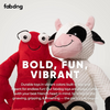 FabDog Floppies Cow Plush Dog Toy