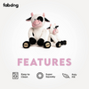 FabDog Floppies Cow Plush Dog Toy