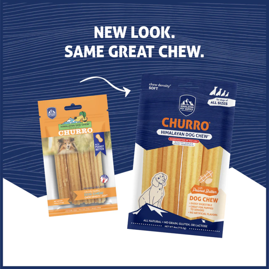 Himalayan Pet Supply Churro Peanut Butter Yak Dog Chew - 4 Pack