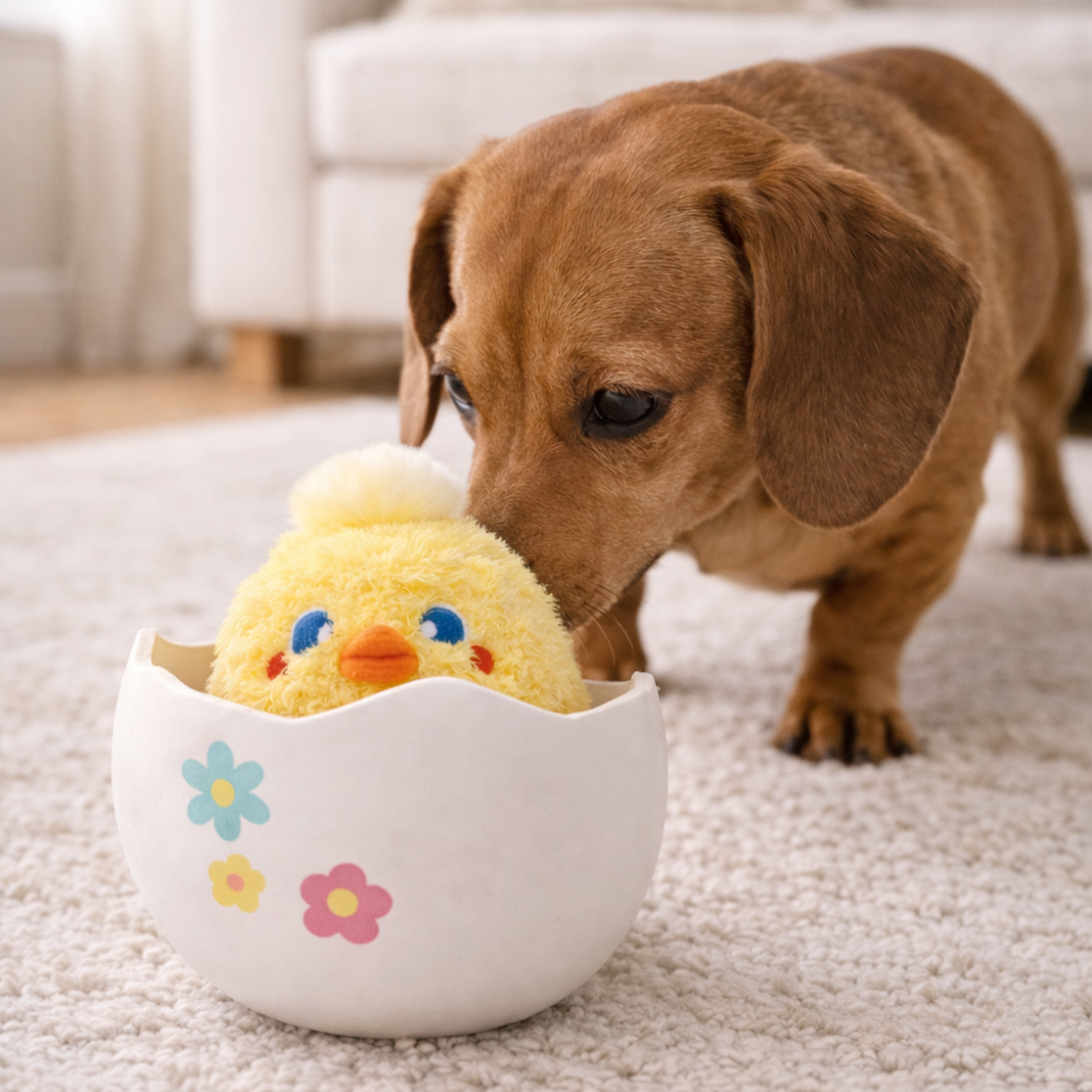 HugSmart Fuzzy Friendz Hoppin Easter Baby Chick