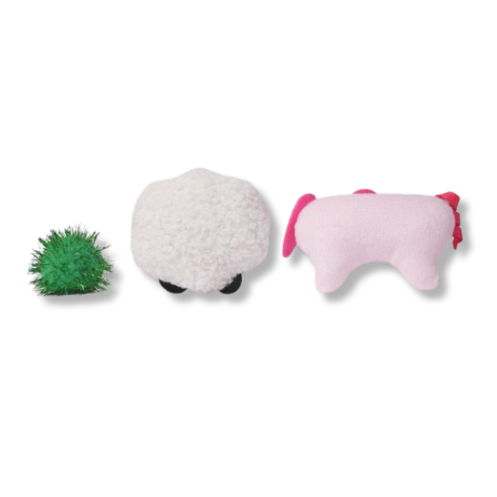 HugSmart Meow Buddies Sheep and Pig Cat Toys