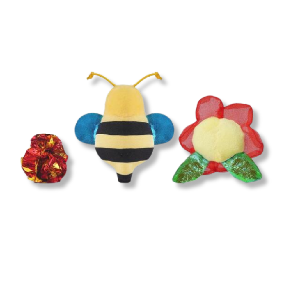 HugSmart Meow Buddies Flower and Bee Cat Toy