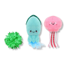 HugSmart Meow Buddies Ocean Pals Jellyfish and Squid Cat Toy