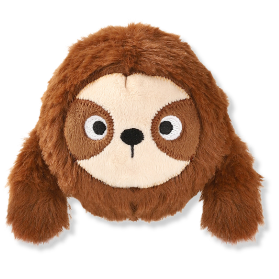 HugSmart Sloth Super Ball Dog Toy - Plush and Bounce