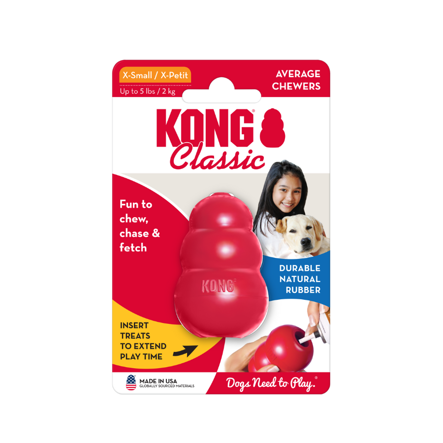 KONG Classic Rubber Dog Chew Toy - Red
