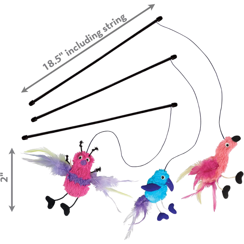 KONG Feather Teaser Wand Cat Toy (Assorted)