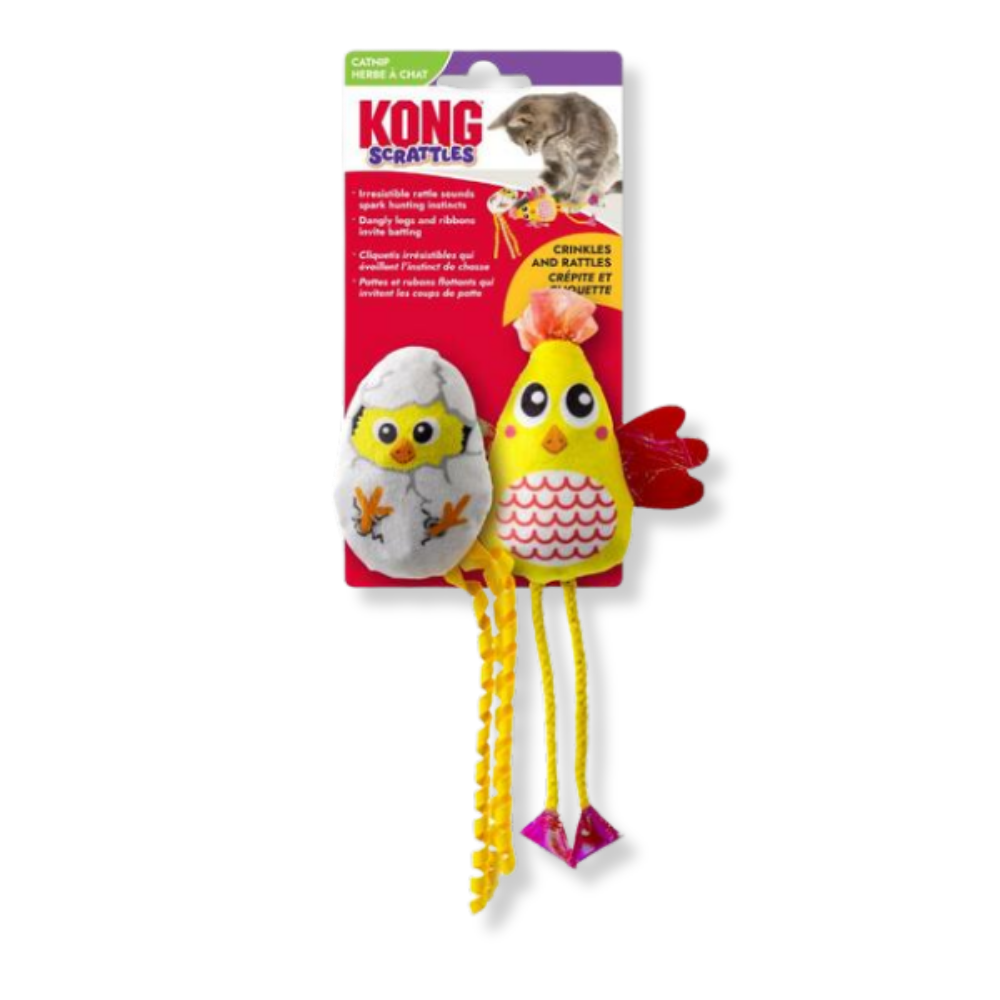 Kong Cat Scrattles Chicken and Egg Cat Toy