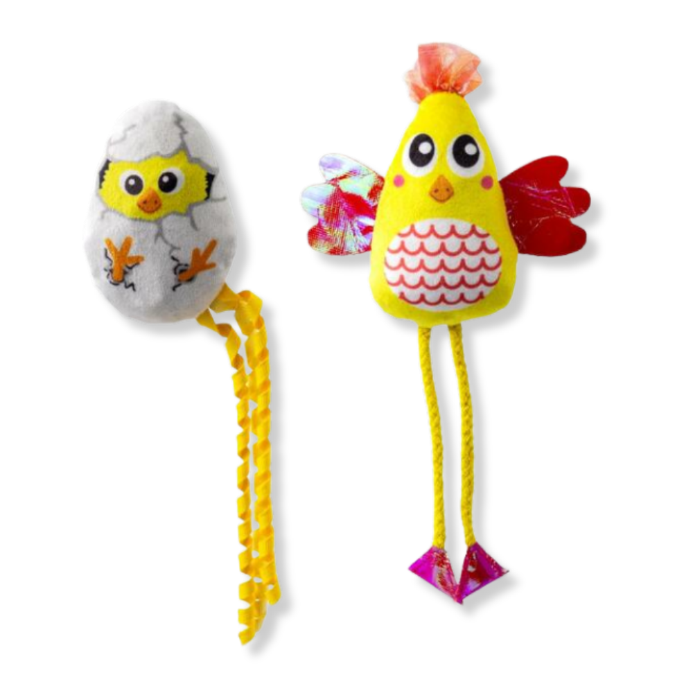 Kong Cat Scrattles Chicken and Egg Cat Toy