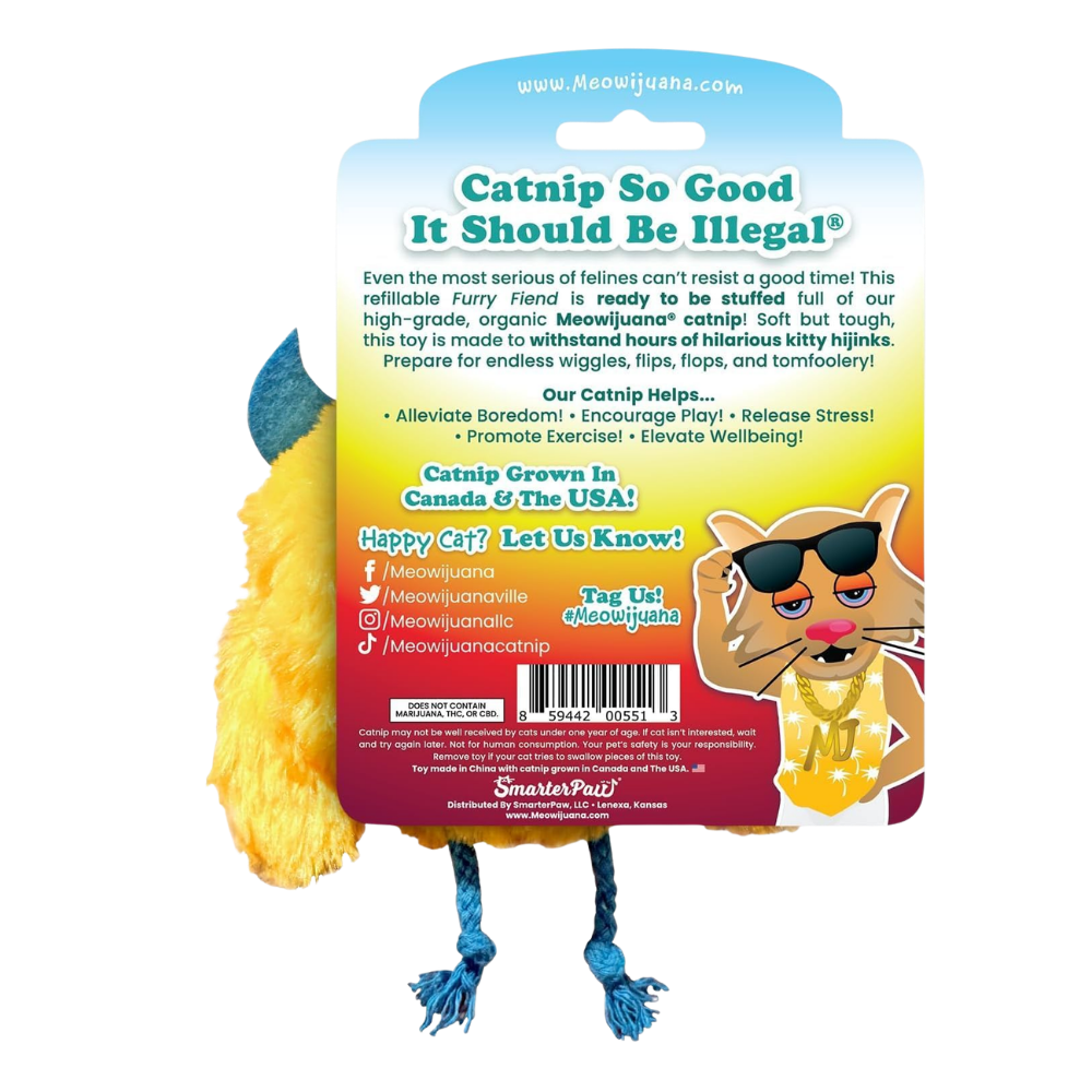 Meowijuana Refillable Get Silly Yellow Furry Friend