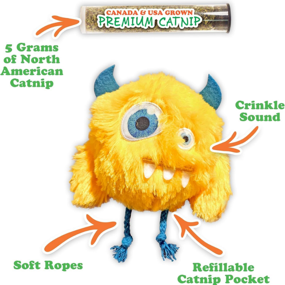 Meowijuana Refillable Get Silly Yellow Furry Friend