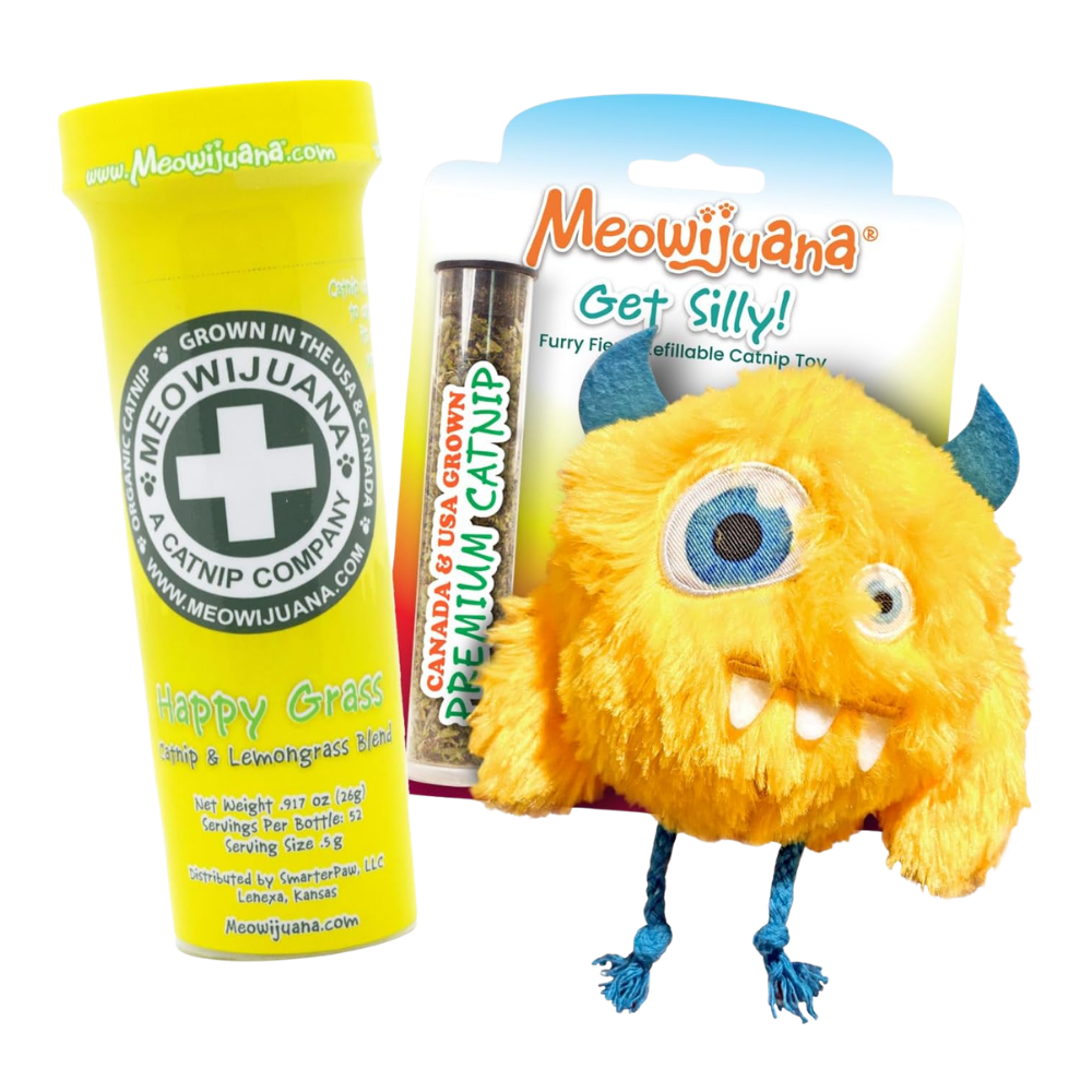Meowijuana Refillable Get Silly Yellow Furry Friend