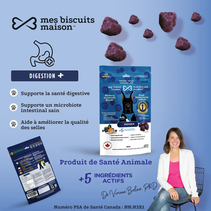 My Home Treats Digestion+ Dog Supplement with Blueberries - 6 oz
