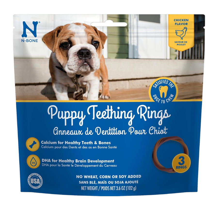 N-Bone Puppy Teething Ring Chicken Flavour - 3 Pack