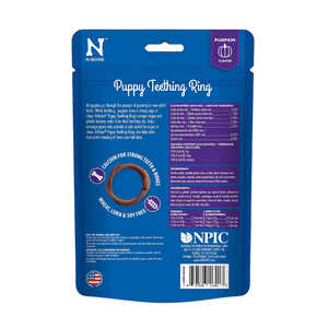 N-Bone Puppy Teething Ring Pumpkin Flavour - 6 Pack