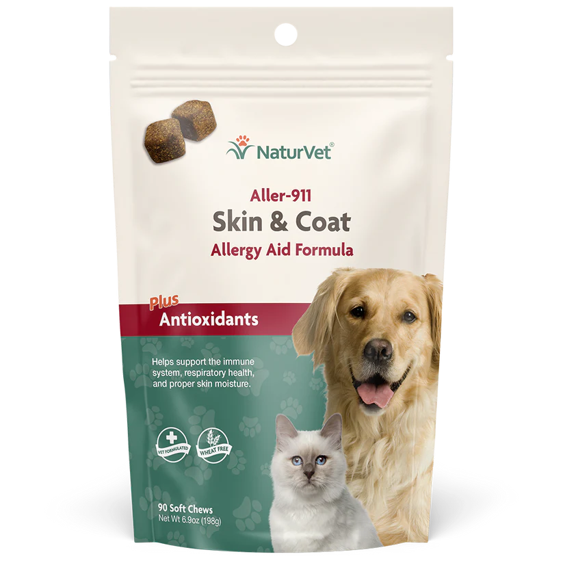 NaturVet Aller-911® Skin and Coat Soft Chews - 90 Chews