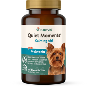 NaturVet Quiet Moments Calming Aid Plus Melatonin - 60 Count