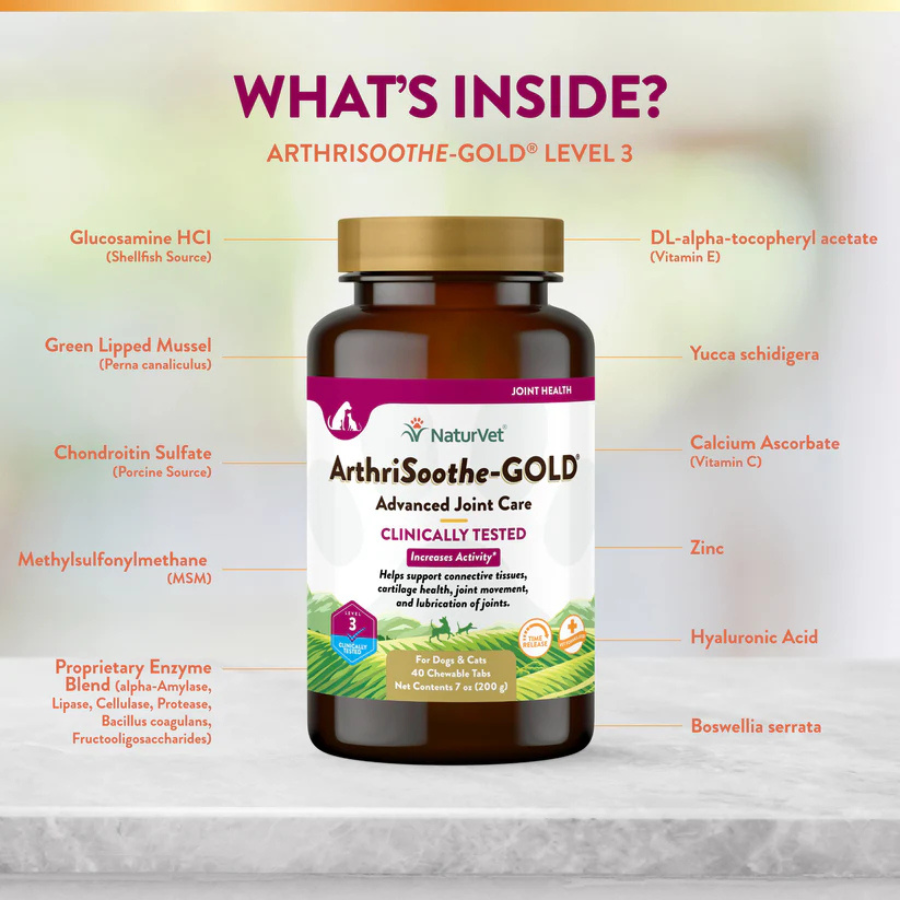 NaturVet Advanced Care ArthriSoothe-GOLD - 90 Tablets