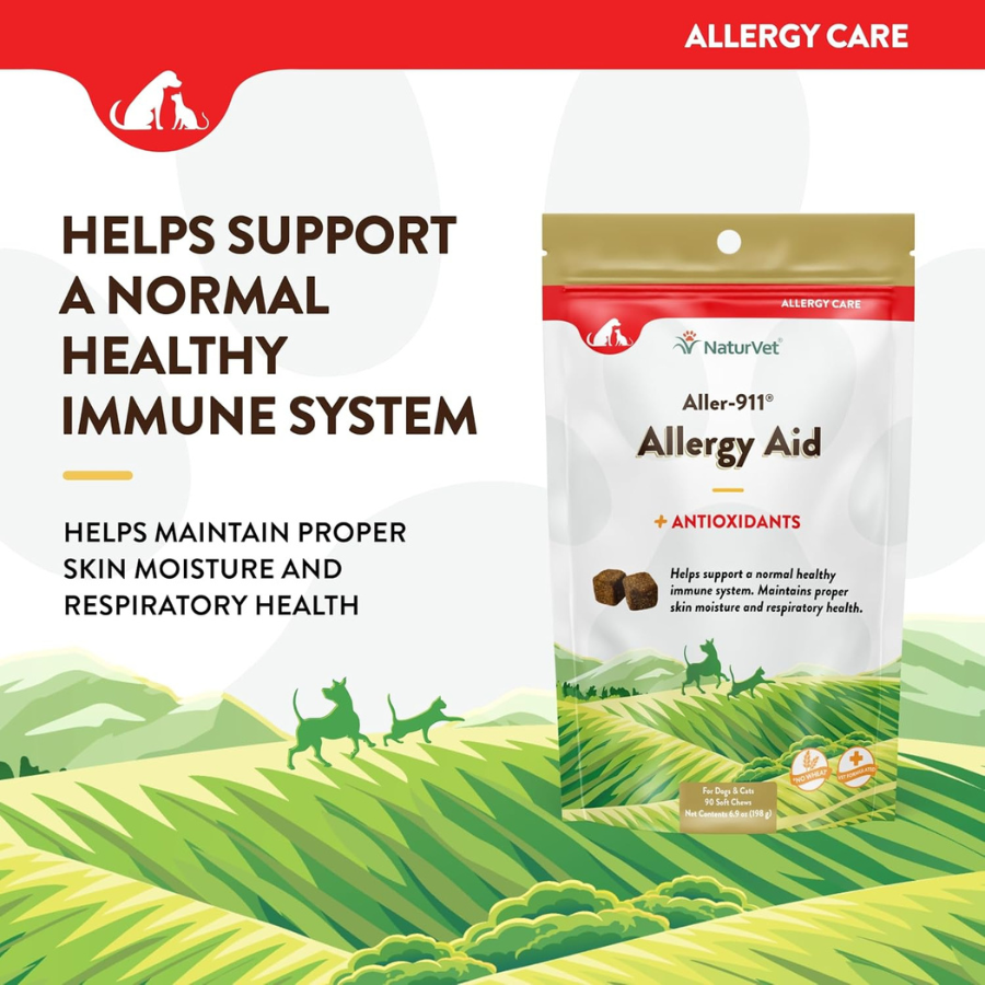 NaturVet Aller-911® Skin and Coat Soft Chews - 90 Chews