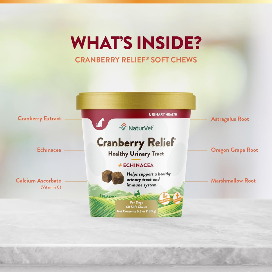 NaturVet Cranberry Relief Soft Chews - 60 Chews
