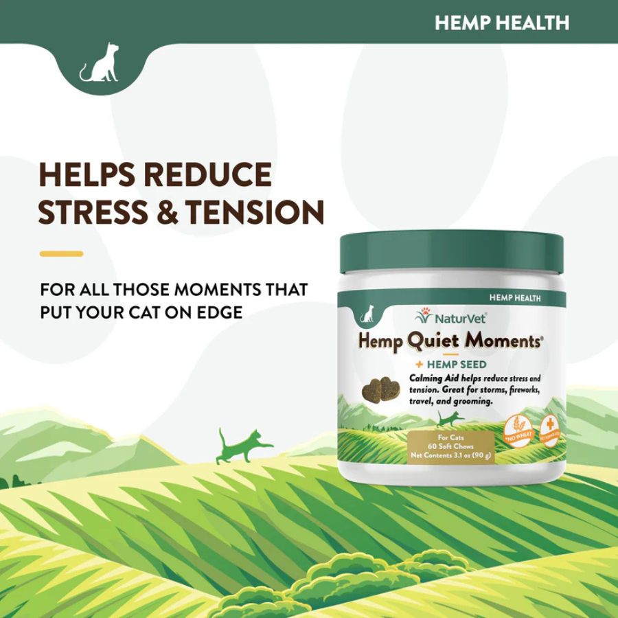 NaturVet NaturVet Soft Chew Hemp Quiet Moments for Cats - 60 Chews