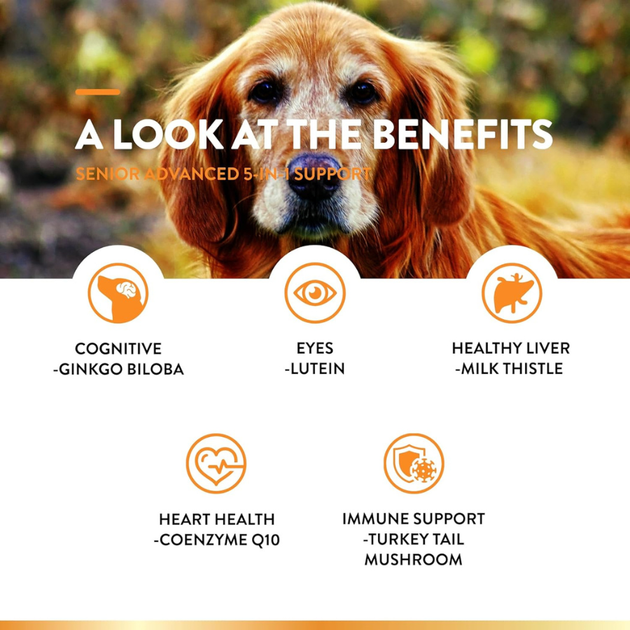 NaturVet Senior 5-in-1 Support Soft Chew - 60 Chews