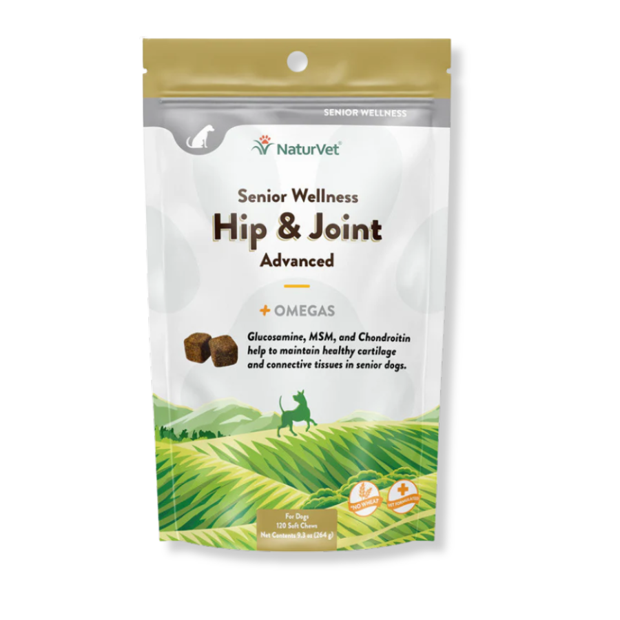 NaturVet Senior Hip and Joint Care with Bromelain and Omega3 - 120 Count