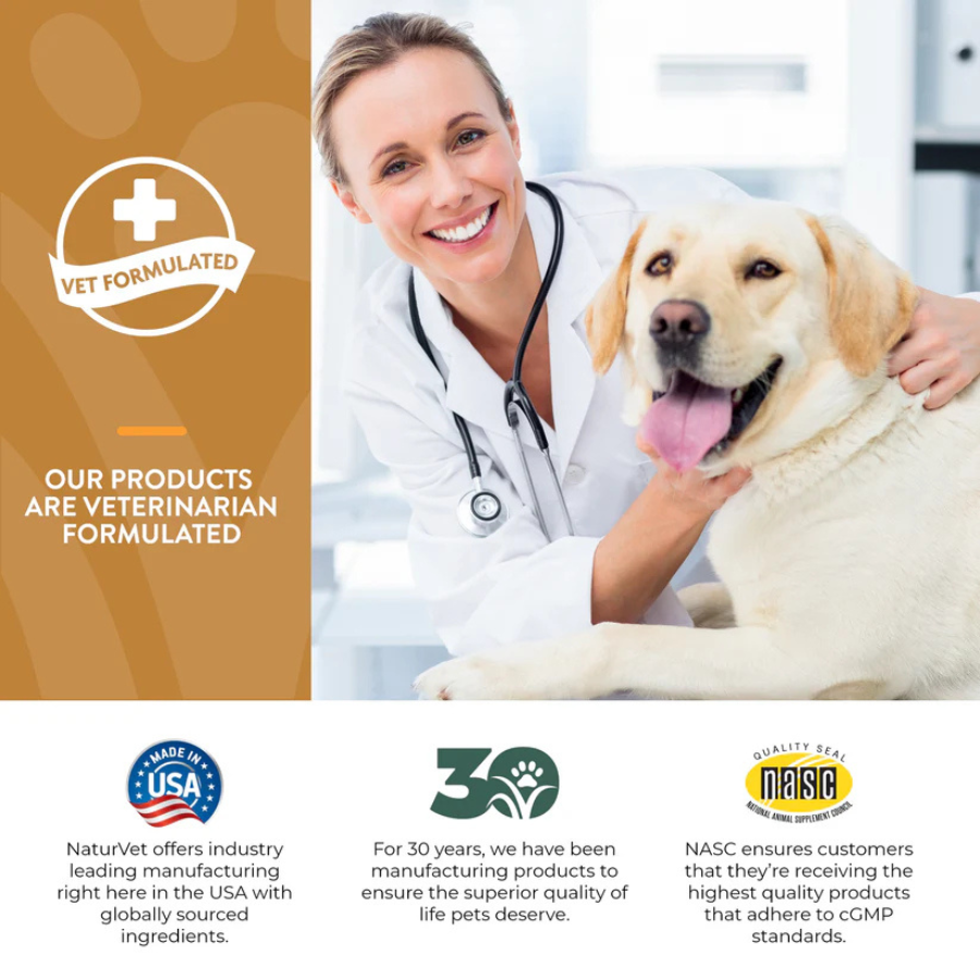 NaturVet Soft Chew Omega-Gold Plus Salmon Oil - 180 Count