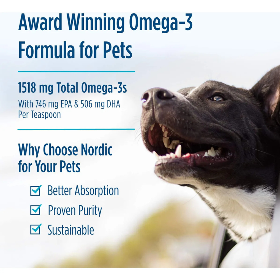 Nordic Naturals Omega 3 Oil Pet Supplement - 8 oz