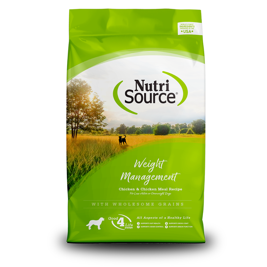 NutriSource Weight Management Chicken and Chicken Meal Dog Food - 12 lbs