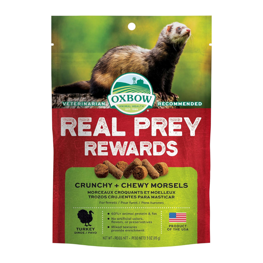 OXBOW Ferret Real Prey Rewards Crunchy and Chewy Turkey - 3 oz