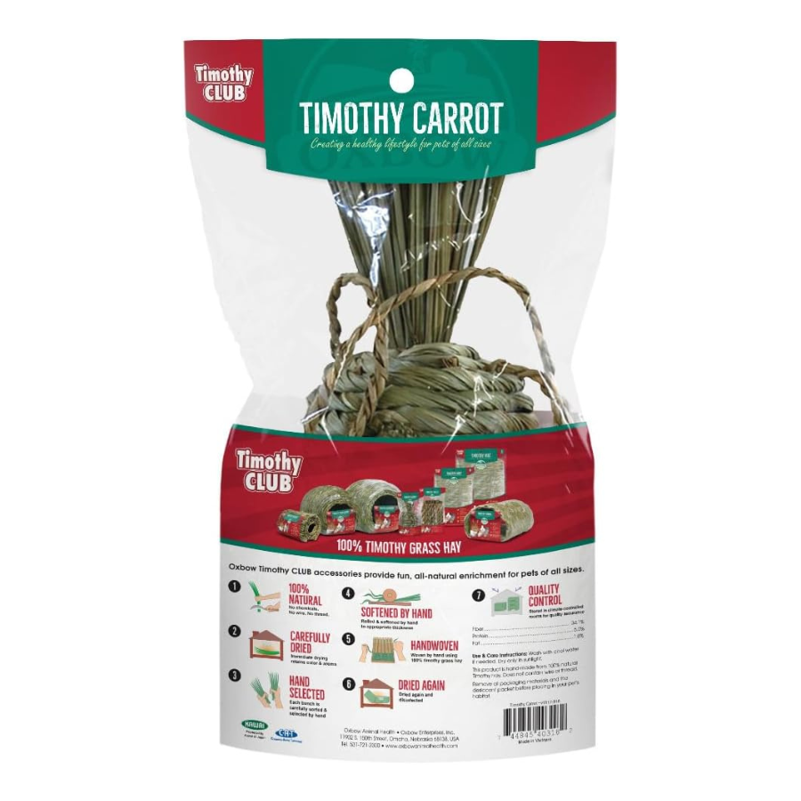 Oxbow Timothy Hay Carrot Chew for Small Animals