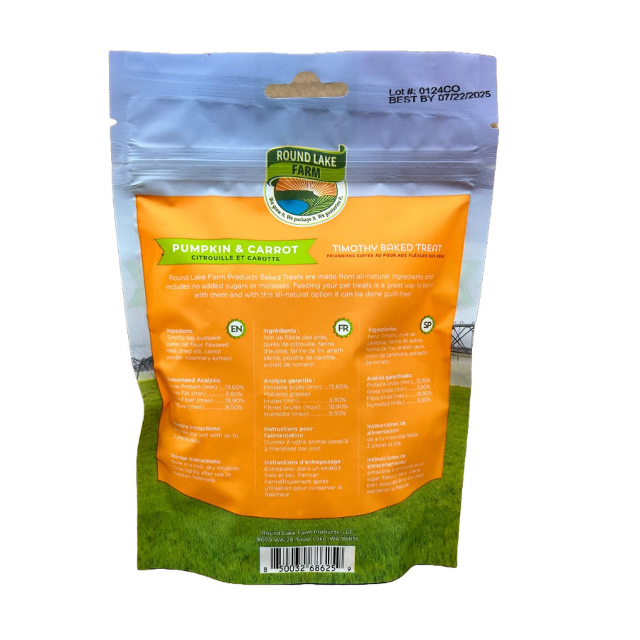 Round Lake Farm Timothy Carrot and Pumpkin Treats - 3 oz