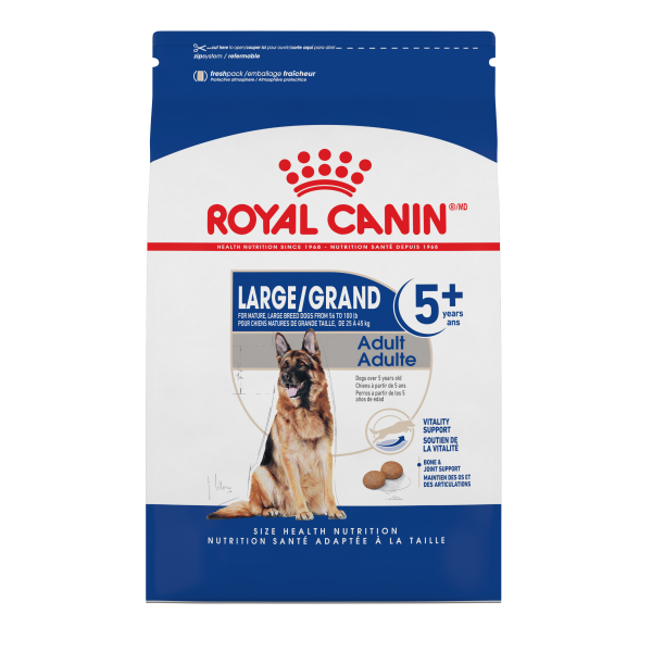 Royal Canin Large Adult Dry Dog Food 5+ - 30 lbs