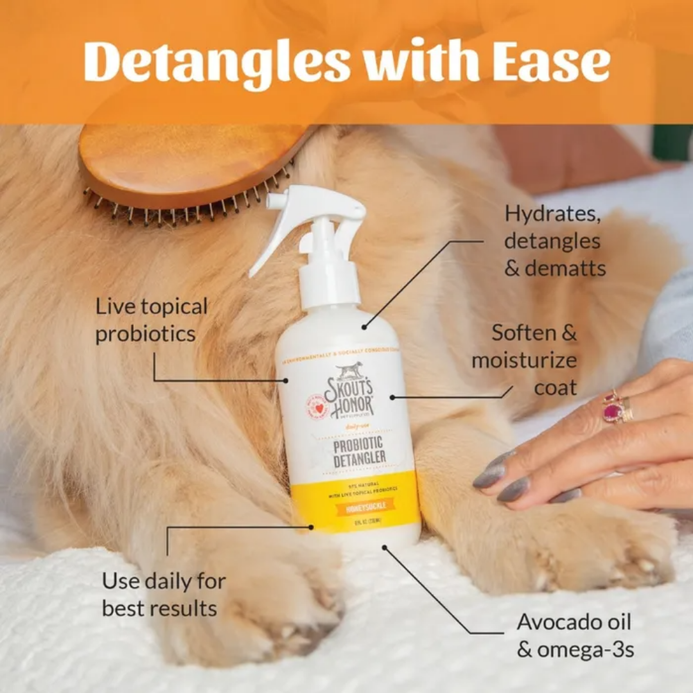 Skout's Honor Probiotic Detangler for Dogs - Honeysuckle