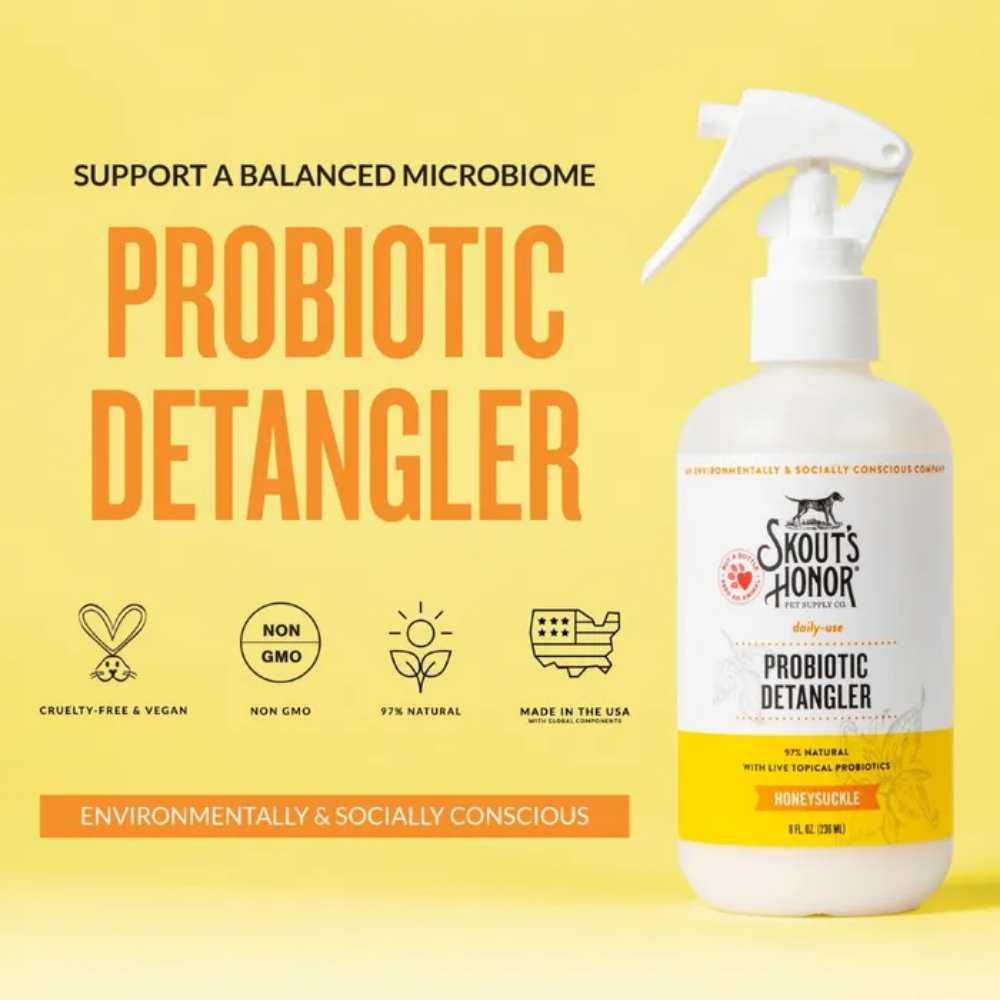 Skout's Honor Probiotic Detangler for Dogs - Honeysuckle