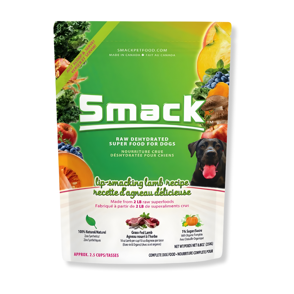 Smack Lip Smacking Lamb Raw Dehydrated Food for Dogs