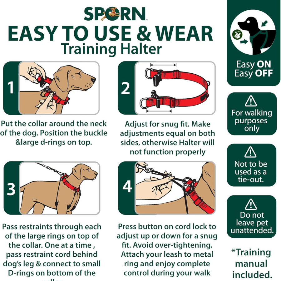 Sporn No Pull Training Halter - Black
