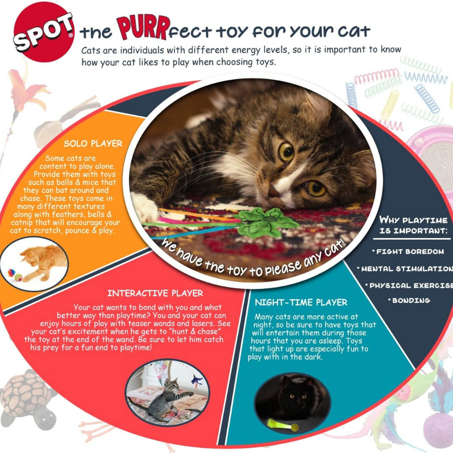 Spot - Ethical Pet Products A-Door-Able Bouncing Mouse Rattle and Catnip Toy