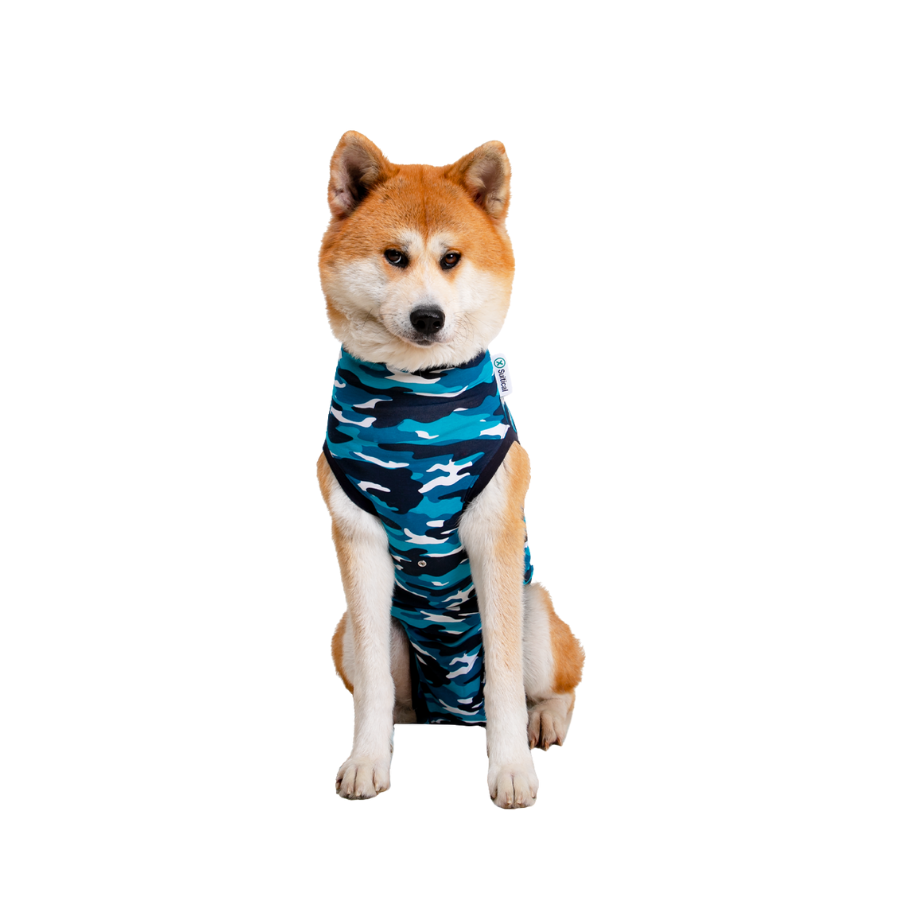 Suitical Recovery Suit for Dogs - Blue Camo