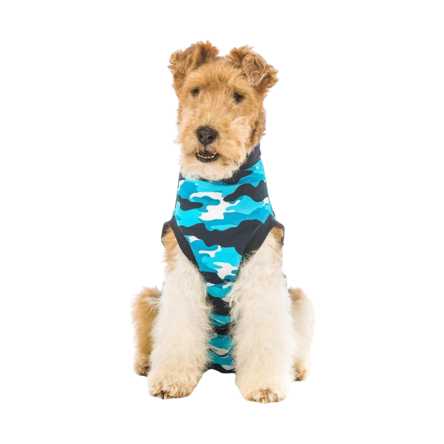Suitical Recovery Suit for Dogs - Blue Camo