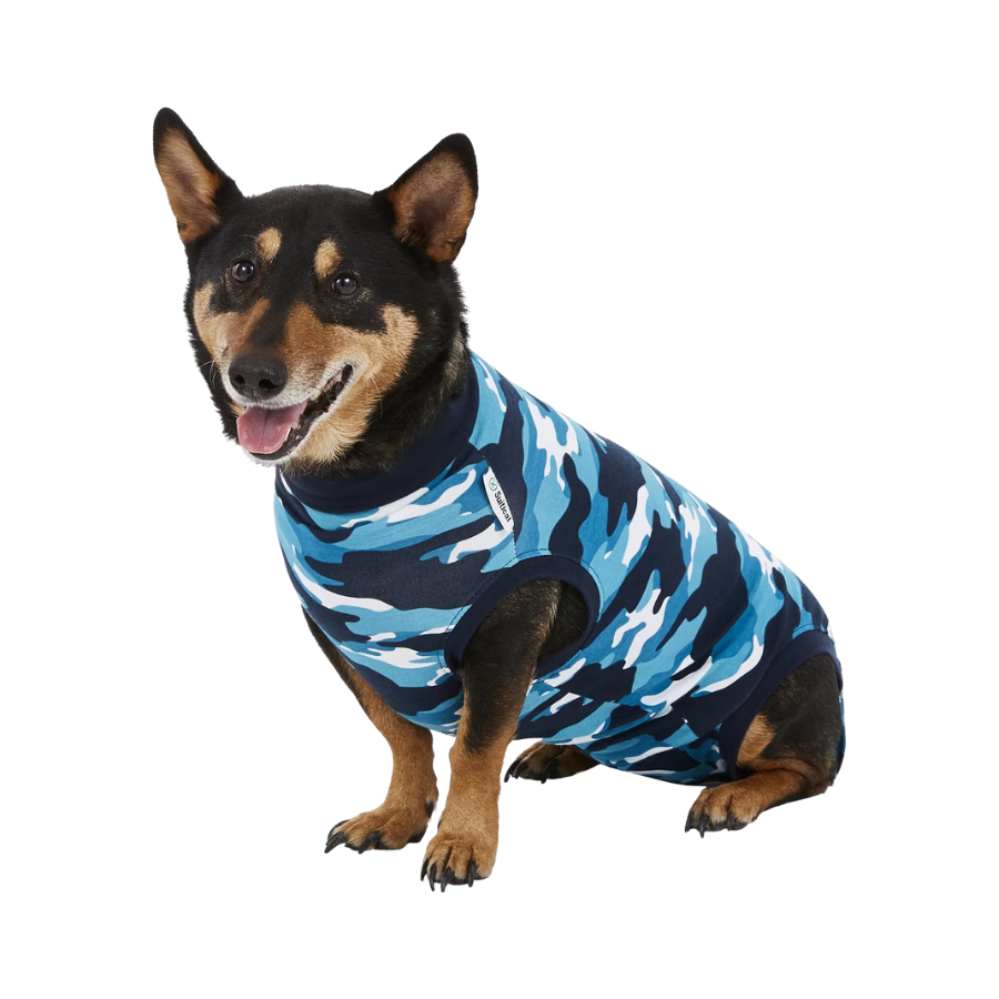 Suitical Recovery Suit for Dogs - Blue Camo