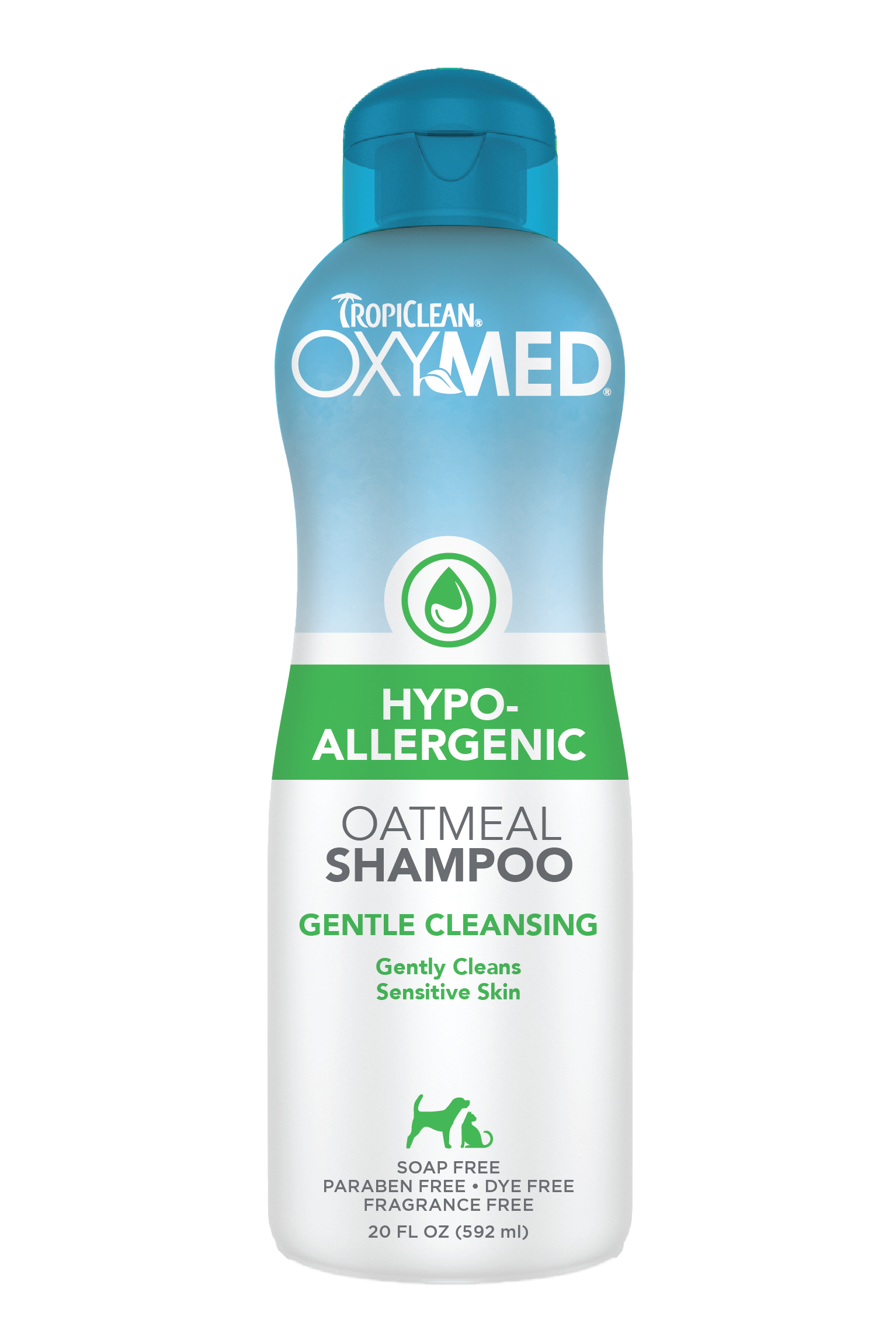 TropiClean OxyMed Hypoallergenic Oatmeal Shampoo - 20 oz