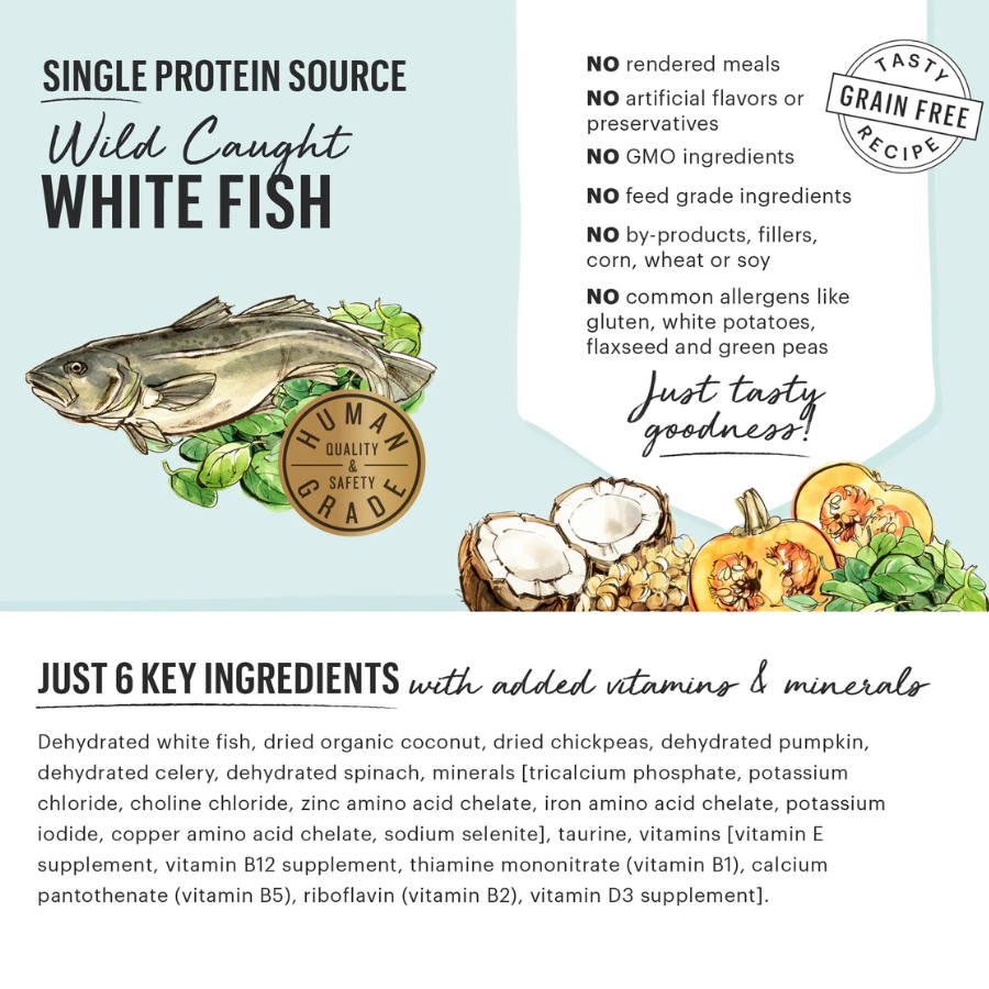 The Honest Kitchen Grain-Free Limited Ingredient Diet Fish and Coconut - 10 lbs