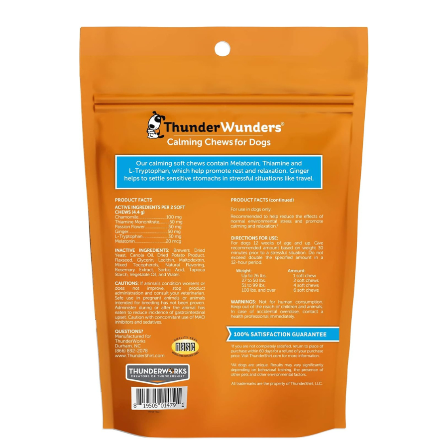 ThunderWunder Calming Soft Chews - 60 Count