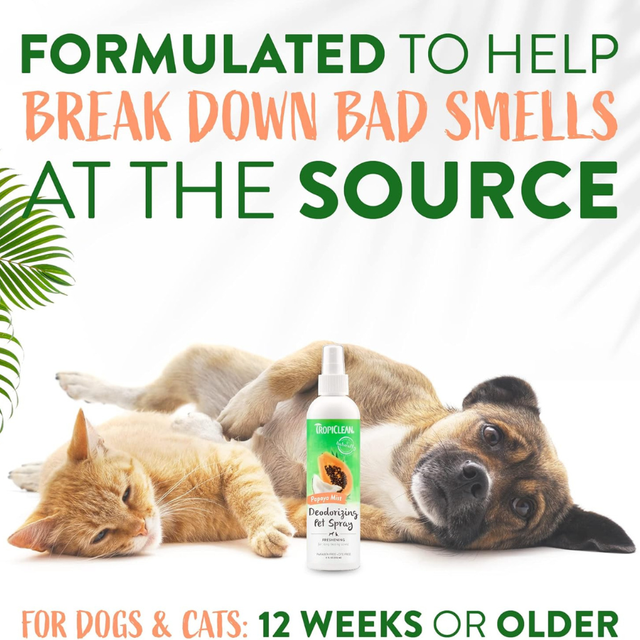 TropiClean Deodorizing Spray Papaya Mist - 8 oz