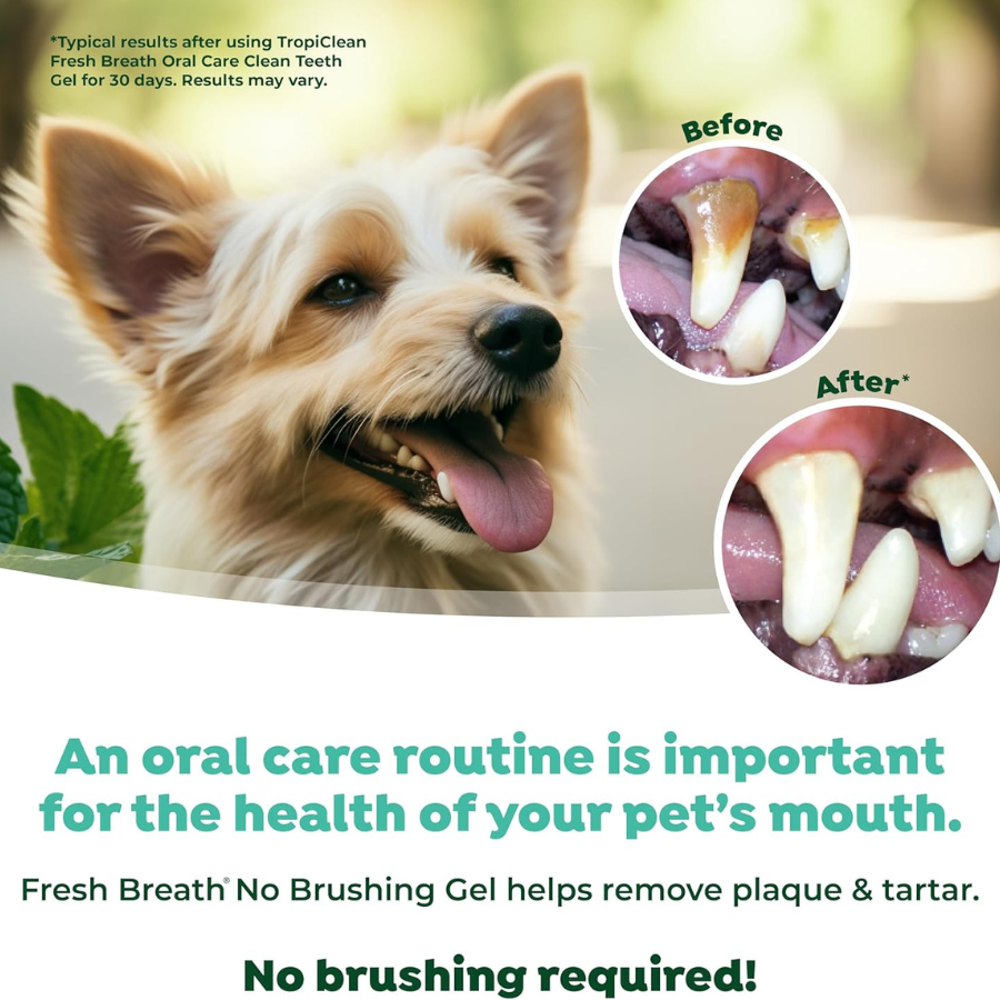 TropiClean Fresh Breath Clean Teeth Gel Peanut Butter - 4 oz