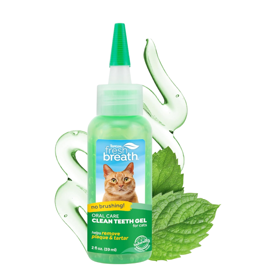 TropiClean Fresh Breath Clean Teeth Gel for Cats - 2 oz