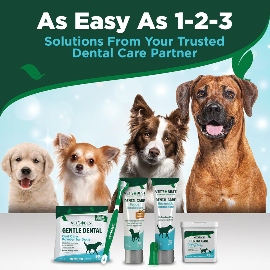 Vet's Best Dental Care Toothbrush and Gel Kit - 3.5 oz
